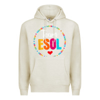 Oatmeal Heather back to school teachers crew students   team esol teacher t shirt Premium Hoodie - linhVisuals