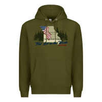 Army Green fort leonard wood fort lost in the woods missouri pullover hoodie Premium Hoodie - linhVisuals