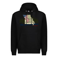 Black fort leonard wood fort lost in the woods missouri pullover hoodie Premium Hoodie - linhVisuals