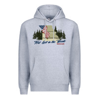 Heather Grey fort leonard wood fort lost in the woods missouri pullover hoodie Premium Hoodie - linhVisuals
