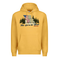 Mustard fort leonard wood fort lost in the woods missouri pullover hoodie Premium Hoodie - linhVisuals