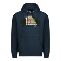 Navy fort leonard wood fort lost in the woods missouri pullover hoodie Premium Hoodie - linhVisuals