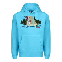 Ocean Blue fort leonard wood fort lost in the woods missouri pullover hoodie Premium Hoodie - linhVisuals