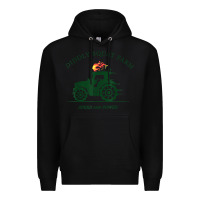 Black diddly squat farm green, tractor tee for farmer t shirt Premium Hoodie - linhVisuals