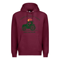 Burgundy diddly squat farm green, tractor tee for farmer t shirt Premium Hoodie - linhVisuals