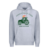 Heather Grey diddly squat farm green, tractor tee for farmer t shirt Premium Hoodie - linhVisuals
