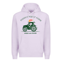 Lilac diddly squat farm green, tractor tee for farmer t shirt Premium Hoodie - linhVisuals