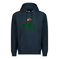 Navy diddly squat farm green, tractor tee for farmer t shirt Premium Hoodie - linhVisuals