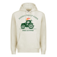Oatmeal Heather diddly squat farm green, tractor tee for farmer t shirt Premium Hoodie - linhVisuals