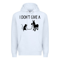 White i don't give a rats ass, funny, jokes, sarcastic sayings t shirt Premium Hoodie - linhVisuals