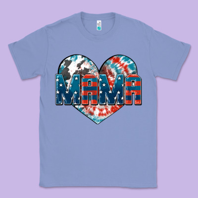 American Mama Heart Classic Tee Designed By Fadigitalartstudio