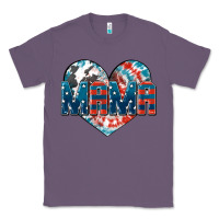 Lavender American Mama heart Classic Tee - FaDigitalArtStudio