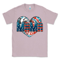 Lilac American Mama heart Classic Tee - FaDigitalArtStudio