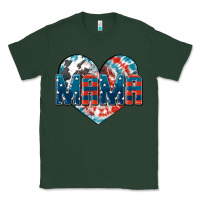 Sports Green American Mama heart Classic Tee - FaDigitalArtStudio