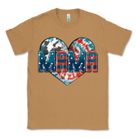 Toasted Coconut American Mama heart Classic Tee - FaDigitalArtStudio