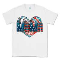 White American Mama heart Classic Tee - FaDigitalArtStudio