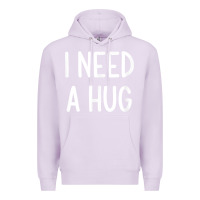 Lilac i need a hug, funny, joke, sarcastic, family t shirt Premium Hoodie - linhVisuals