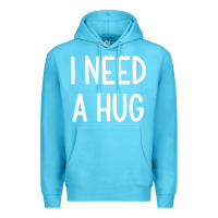 Ocean Blue i need a hug, funny, joke, sarcastic, family t shirt Premium Hoodie - linhVisuals
