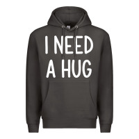 Smoke i need a hug, funny, joke, sarcastic, family t shirt Premium Hoodie - linhVisuals