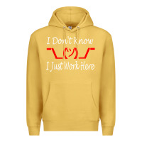 Antique Gold i don't know i just work here     t shirt Premium Hoodie - linhVisuals