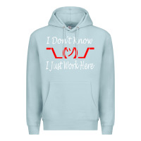 Blue Mist i don't know i just work here     t shirt Premium Hoodie - linhVisuals
