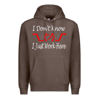 Coffee i don't know i just work here     t shirt Premium Hoodie - linhVisuals