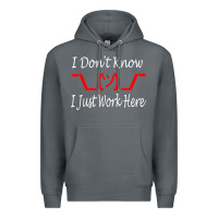 Rock i don't know i just work here     t shirt Premium Hoodie - linhVisuals