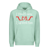 Seafoam i don't know i just work here     t shirt Premium Hoodie - linhVisuals