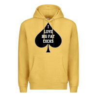 Antique Gold i love big fat cocks queen of spades t shirt Premium Hoodie - linhVisuals