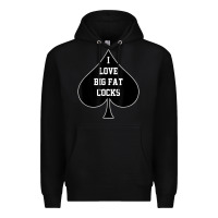 Black i love big fat cocks queen of spades t shirt Premium Hoodie - linhVisuals
