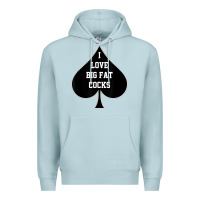 Blue Mist i love big fat cocks queen of spades t shirt Premium Hoodie - linhVisuals