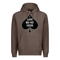 Coffee i love big fat cocks queen of spades t shirt Premium Hoodie - linhVisuals