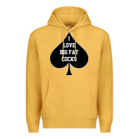 Mustard i love big fat cocks queen of spades t shirt Premium Hoodie - linhVisuals