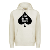 Oatmeal Heather i love big fat cocks queen of spades t shirt Premium Hoodie - linhVisuals