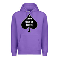 Purple i love big fat cocks queen of spades t shirt Premium Hoodie - linhVisuals