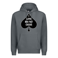 Rock i love big fat cocks queen of spades t shirt Premium Hoodie - linhVisuals