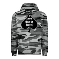 Slate Camo i love big fat cocks queen of spades t shirt Premium Hoodie - linhVisuals