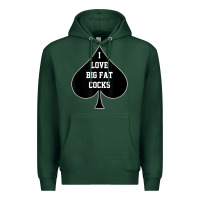 Sports Green i love big fat cocks queen of spades t shirt Premium Hoodie - linhVisuals