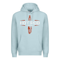 Blue Mist hot rod garage custom retro classic car spark plug t shirt Premium Hoodie - linhVisuals