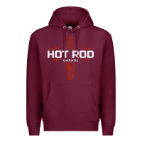 Burgundy hot rod garage custom retro classic car spark plug t shirt Premium Hoodie - linhVisuals
