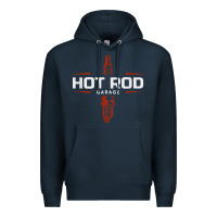 Navy hot rod garage custom retro classic car spark plug t shirt Premium Hoodie - linhVisuals