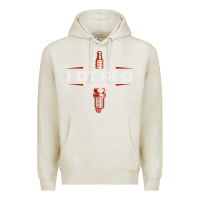 Oatmeal Heather hot rod garage custom retro classic car spark plug t shirt Premium Hoodie - linhVisuals
