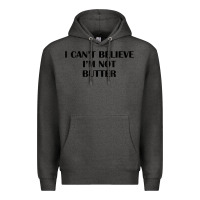 Charcoal Heather i cant believe im not butter t shirt Premium Hoodie - linhVisuals