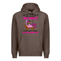 Coffee let me pour you a tall glass of get over it flamingo t shirt Premium Hoodie - linhVisuals
