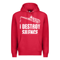 Cardinal Saxophone I Destroy Silence Saxophonist | For Musicians Premium Hoodie - linhVisuals