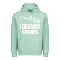 Seafoam Saxophone I Destroy Silence Saxophonist | For Musicians Premium Hoodie - linhVisuals