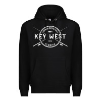 Black key west fl vintage crossed fishing rods t shirt Premium Hoodie - linhVisuals