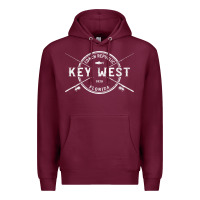 Burgundy key west fl vintage crossed fishing rods t shirt Premium Hoodie - linhVisuals