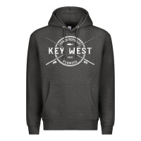 Charcoal Heather key west fl vintage crossed fishing rods t shirt Premium Hoodie - linhVisuals
