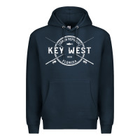 Navy key west fl vintage crossed fishing rods t shirt Premium Hoodie - linhVisuals